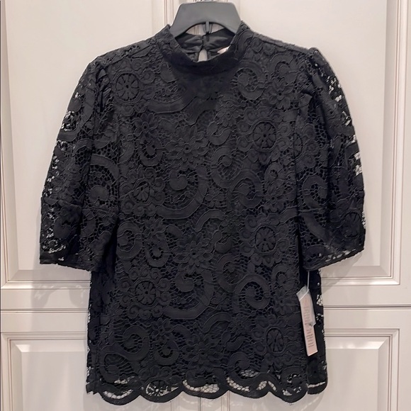 Nanette Lepore Tops - NANETTE LEPORE Elegant Black Lace Top Women’s Size M